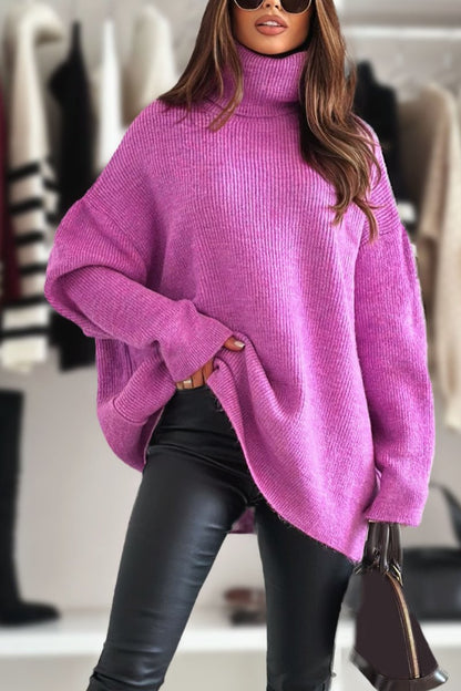 Women's Casual Turtleneck Sweater Cotton Sweaters Top