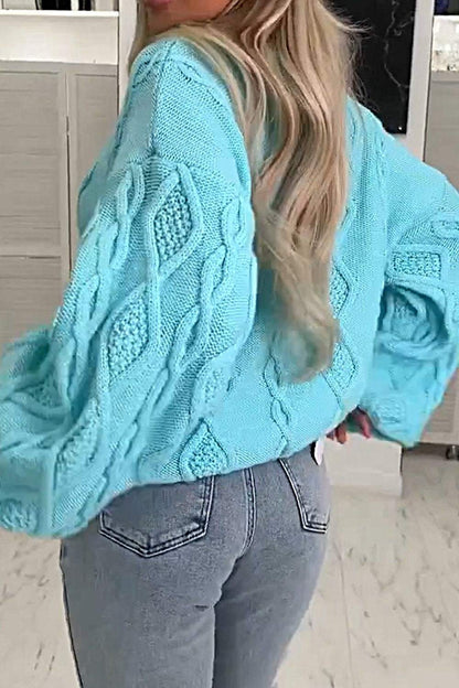 Women's Loose Textured Sweater Tops for Seniors Sweater Top