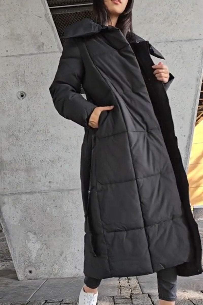 Women's Solid Color Long Coat Coat Tops