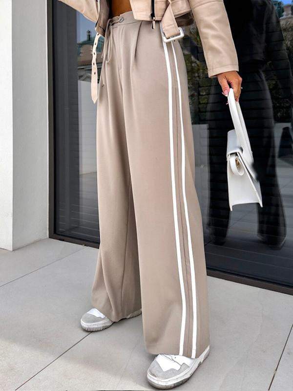 Women's Side Stripe Casual Trousers pants Trousers