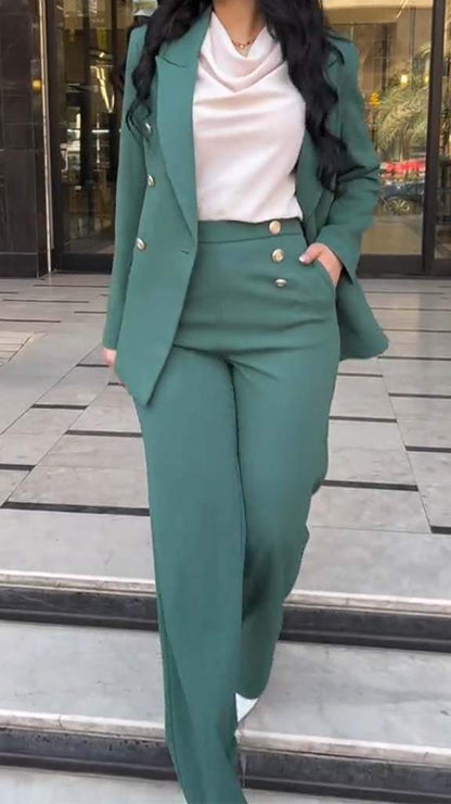 Women's Casual Long Sleeve Blazer Suit Suit