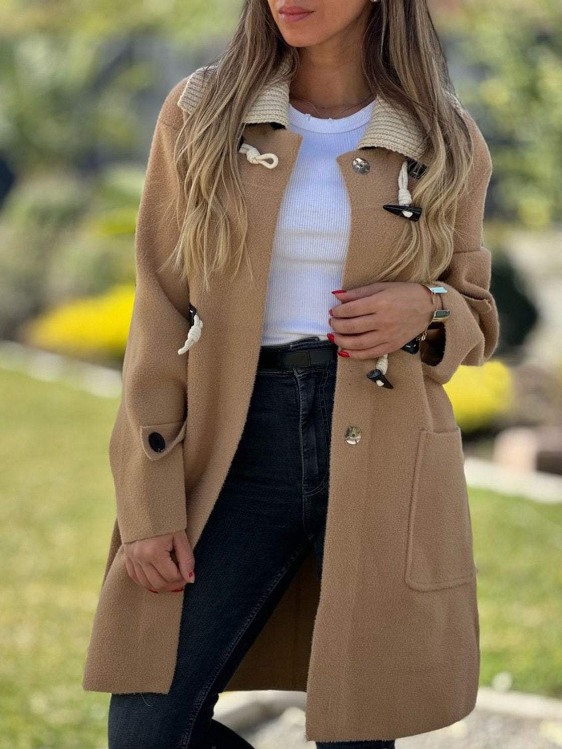 Women's Casual Mid-length Jacket Coat