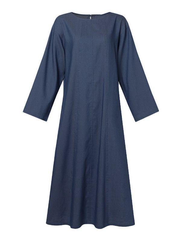 Women's Casual Long Sleeve Denim Dress Denim Dress