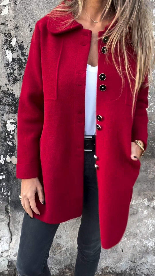 Casual Lapel Single-breasted Thick Coat Coat Cotton