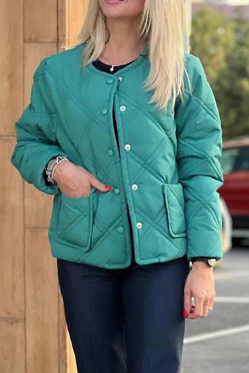 Solid Color Buttoned Casual Pocket Jacket Jacket Tops