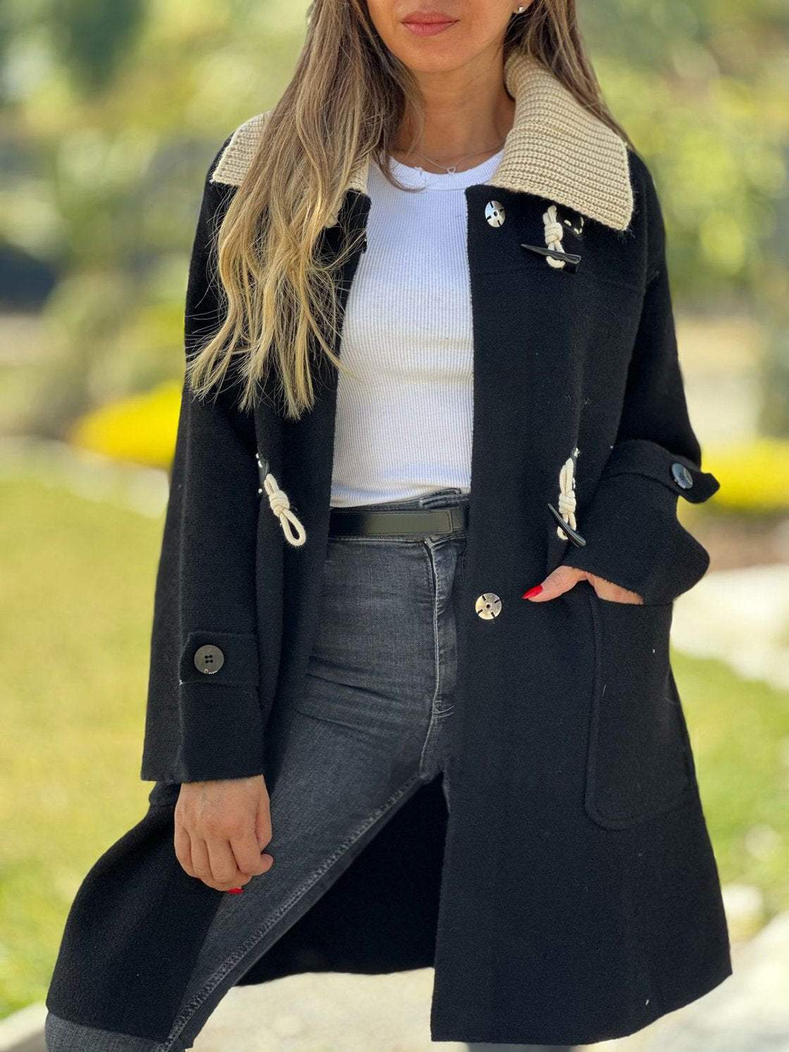 Women's Casual Mid-length Jacket Coat