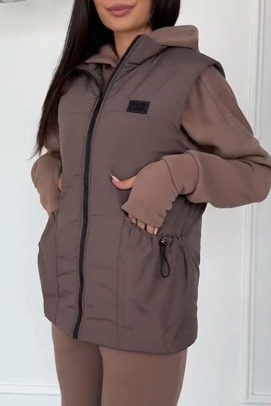 Women's solid color vest jacket Overcoats Tops