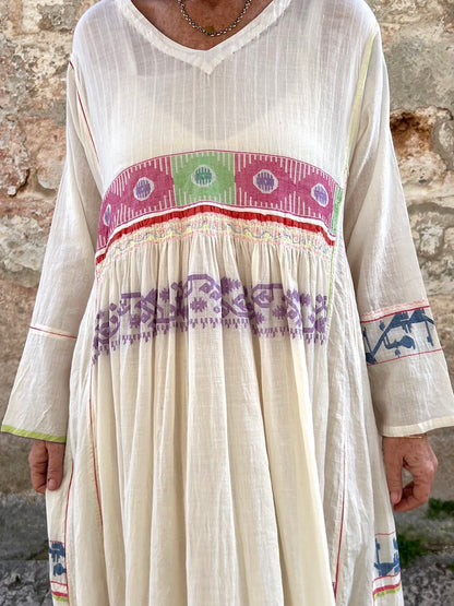 Women's Printed Cotton And Linen Dress Dress