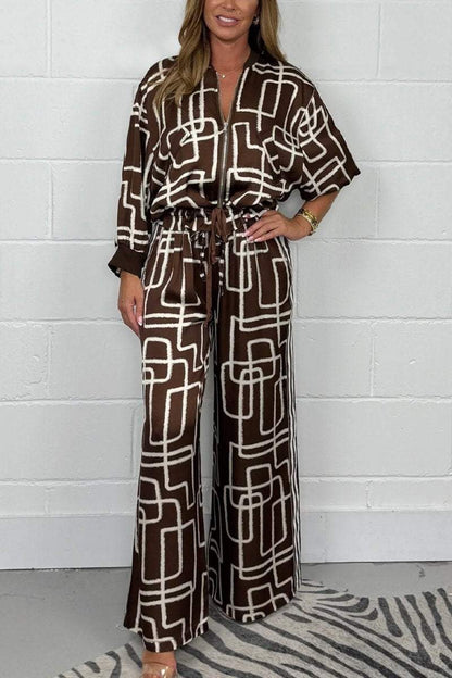 Women's Printed Bomber Jacket & Trouser Co-Ord Suits Two-piece set