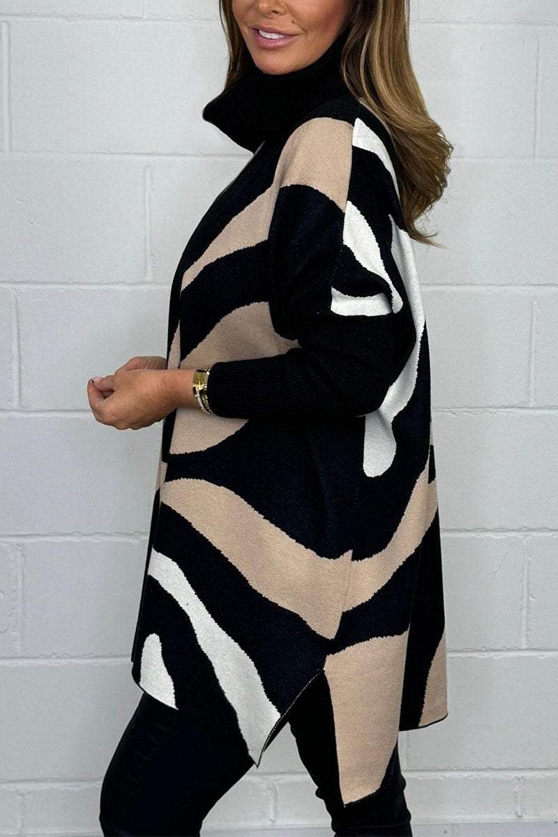 Women's Casual Zebra Print Sweater Fashion Trends