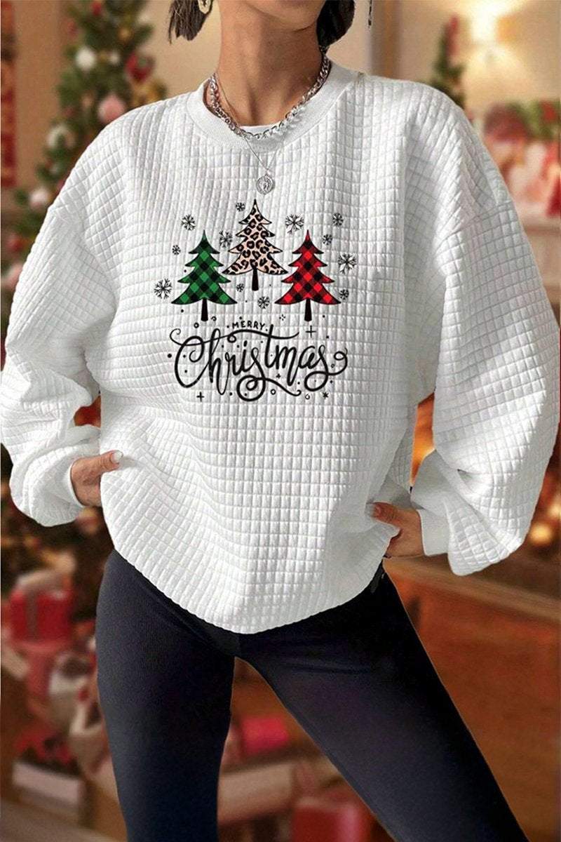 Women's Casual Printed Round Neck Long Sleeve Top sweatshirt Top