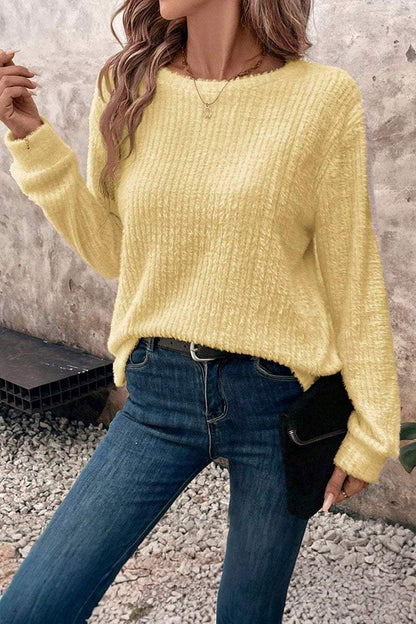 Women's Slim Solid Color Tops sweatshirt Top