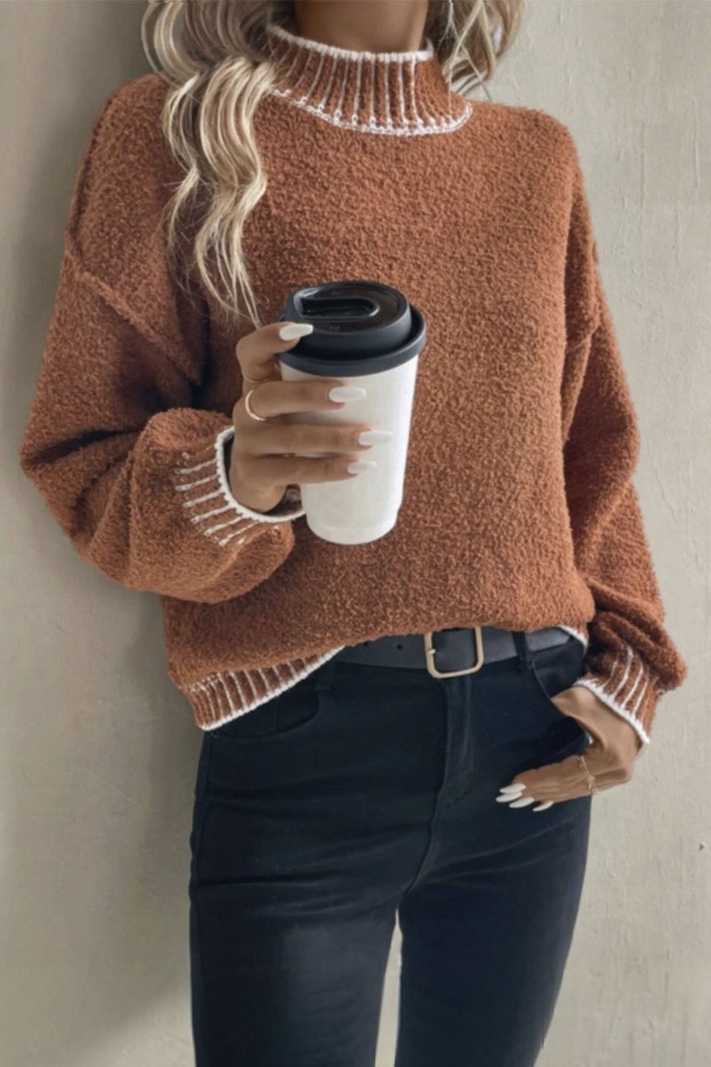 Women's Casual Loose Knitted Sweater sweaters Top