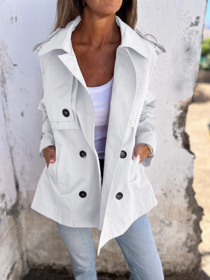 Lapel Casual Long Sleeve Jacket cotton tops