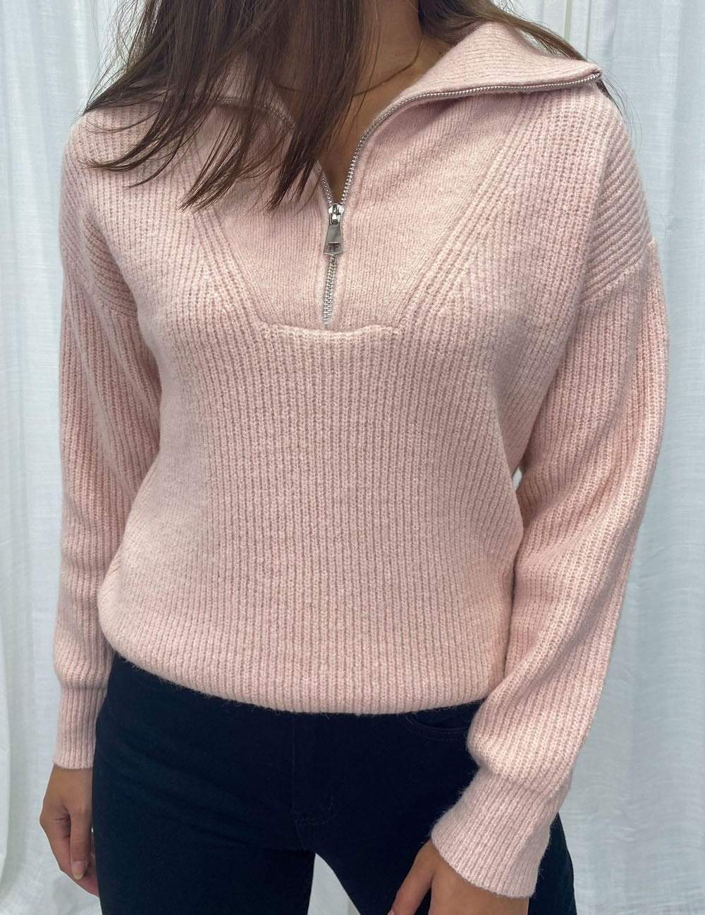 Women's Sweater Solid Color Base Stand Collar Tops tops