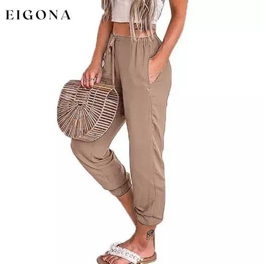 Women's Summer Pants Beige __stock:500 bottoms refund_fee:800 show-color-swatches
