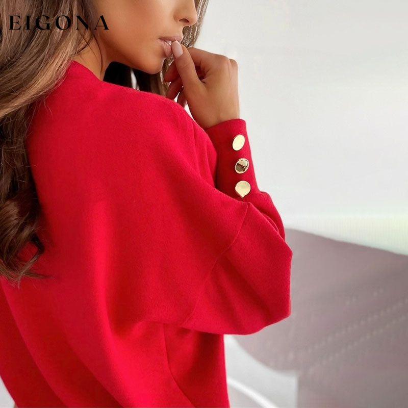 Casual Solid Colour Sweatshirt best Best Sellings clothes Sale tops Topseller