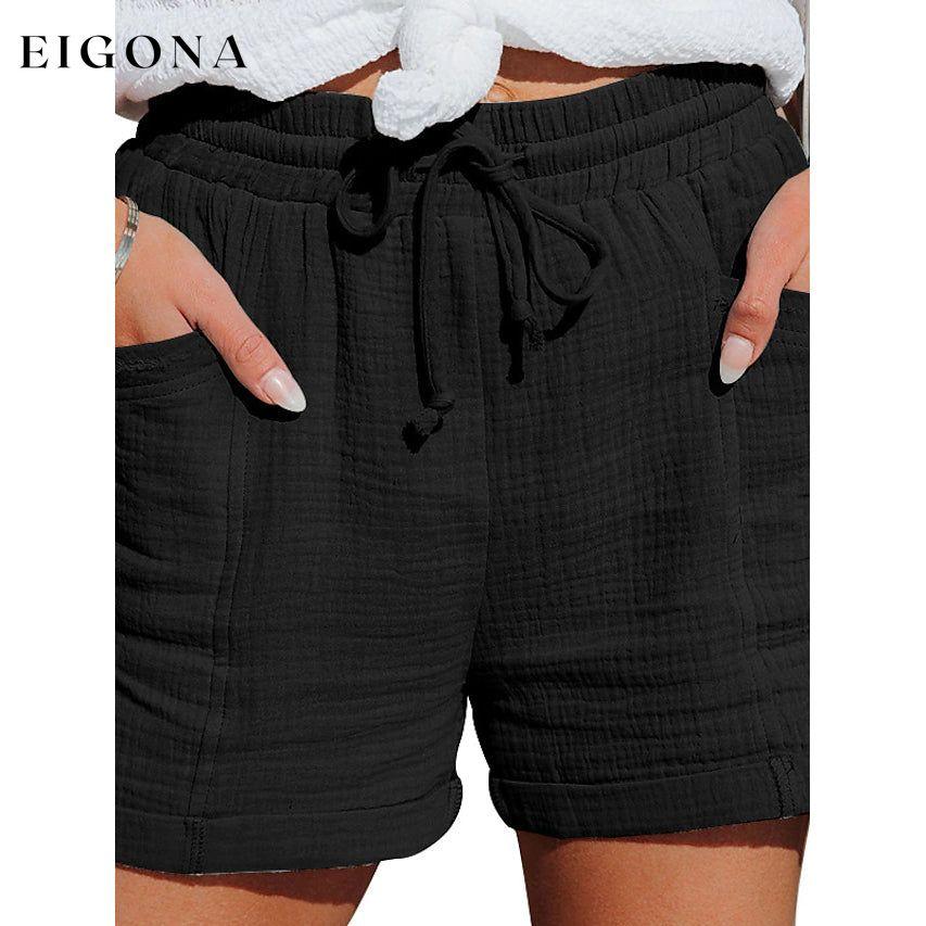 Women's Basic Casual Sports Shorts Black __stock:200 bottoms refund_fee:800