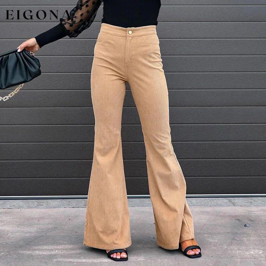 Women's Bootcut Pants Trousers Jeans Corduroy Khaki __stock:200 bottoms refund_fee:1200