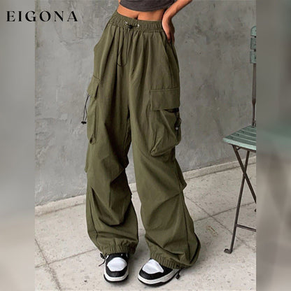 Women's Cargo Baggy Pants High Waist __stock:200 bottoms refund_fee:1200