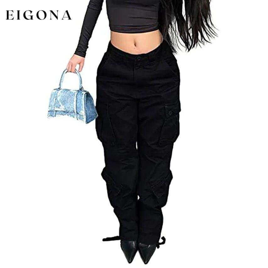 Women's Cargo Trouser Pants Black __stock:200 bottoms refund_fee:1200