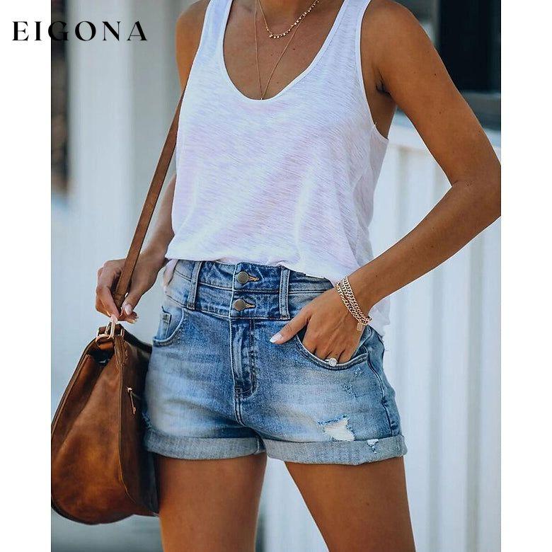 Women's Casual Fashion Jeans Denim Shorts __stock:200 bottoms refund_fee:1200