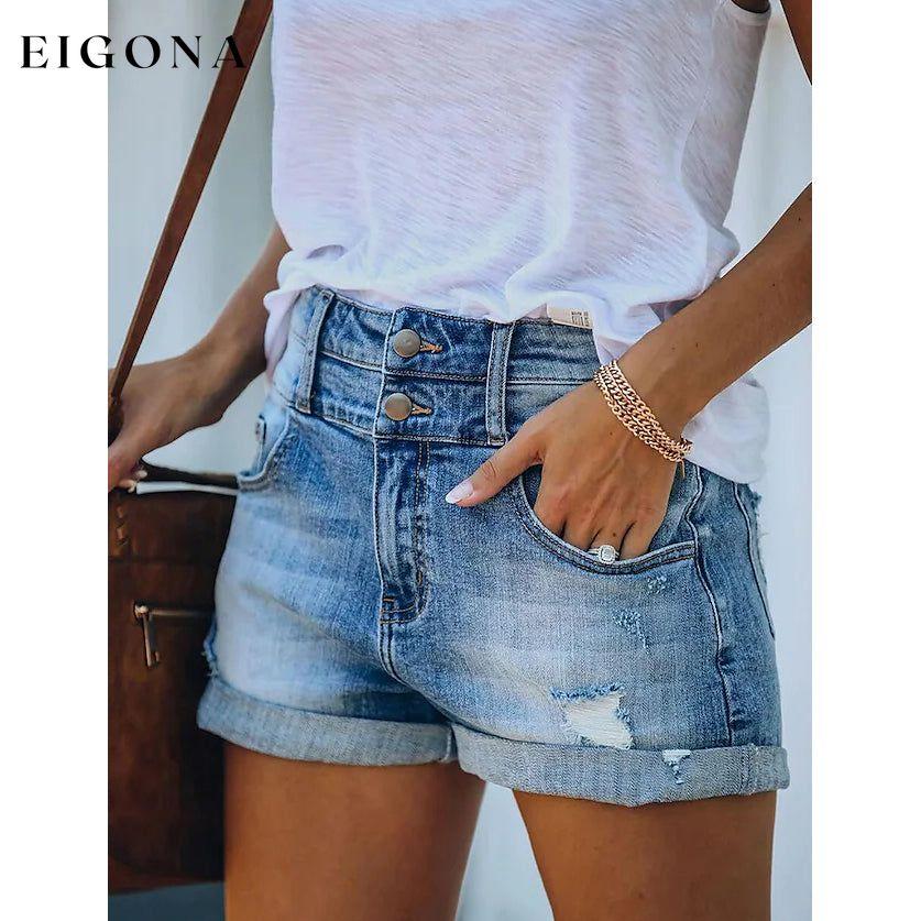 Women's Casual Fashion Jeans Denim Shorts __stock:200 bottoms refund_fee:1200