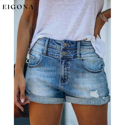 Women's Casual Fashion Jeans Denim Shorts __stock:200 bottoms refund_fee:1200