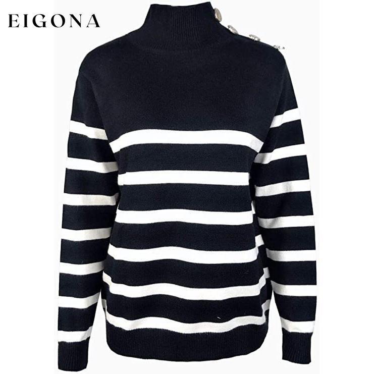 Women's Casual Long Sleeve Crewneck Patchwork Knit Sweater Top __stock:50 clothes refund_fee:1200 tops