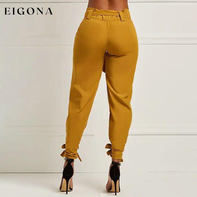 Women's Fashion Drawstring Ankle Trousers __stock:200 bottoms refund_fee:1200