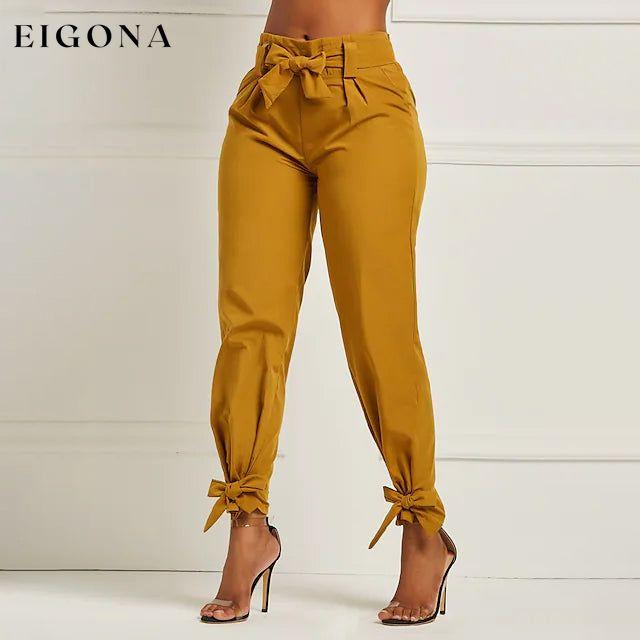 Women's Fashion Drawstring Ankle Trousers __stock:200 bottoms refund_fee:1200