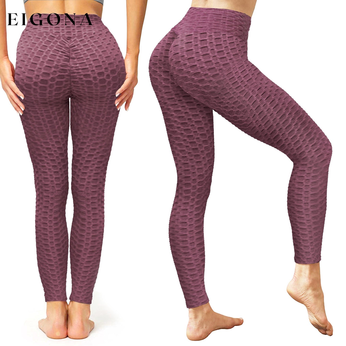 Women's High-Waist Tik-tok Booty Leggings Plum __stock:50 bottoms refund_fee:800