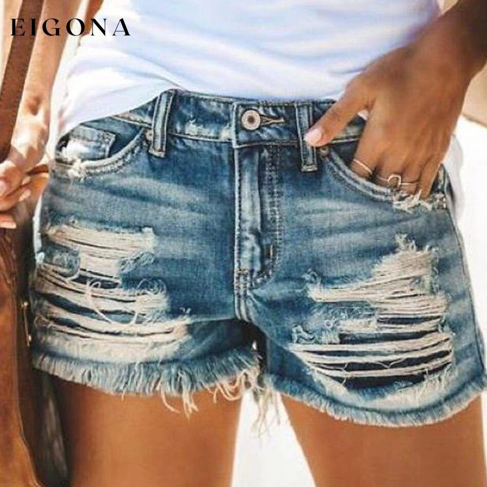 Women's Jeans Shorts Denim Light Blue __stock:200 bottoms refund_fee:1200