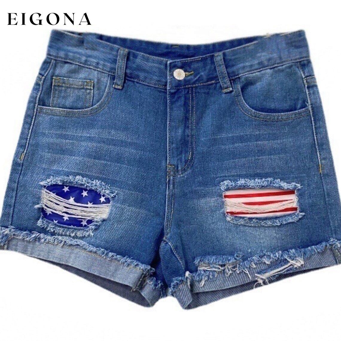 Women's Jeans Shorts Independence Day Denim __stock:200 bottoms refund_fee:1200