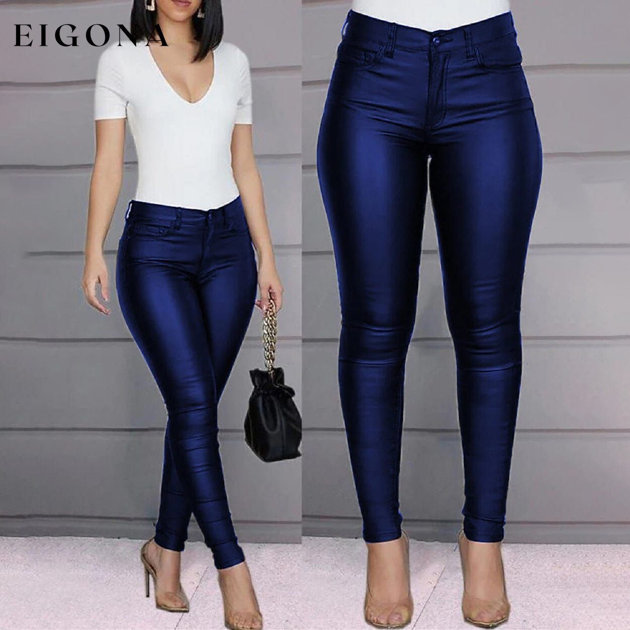 Women's Skinny Leather Pants __stock:200 bottoms refund_fee:1200