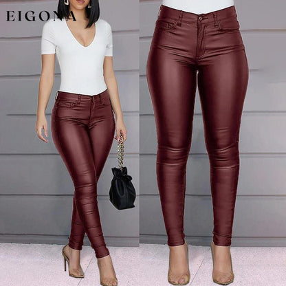 Women's Skinny Leather Pants __stock:200 bottoms refund_fee:1200