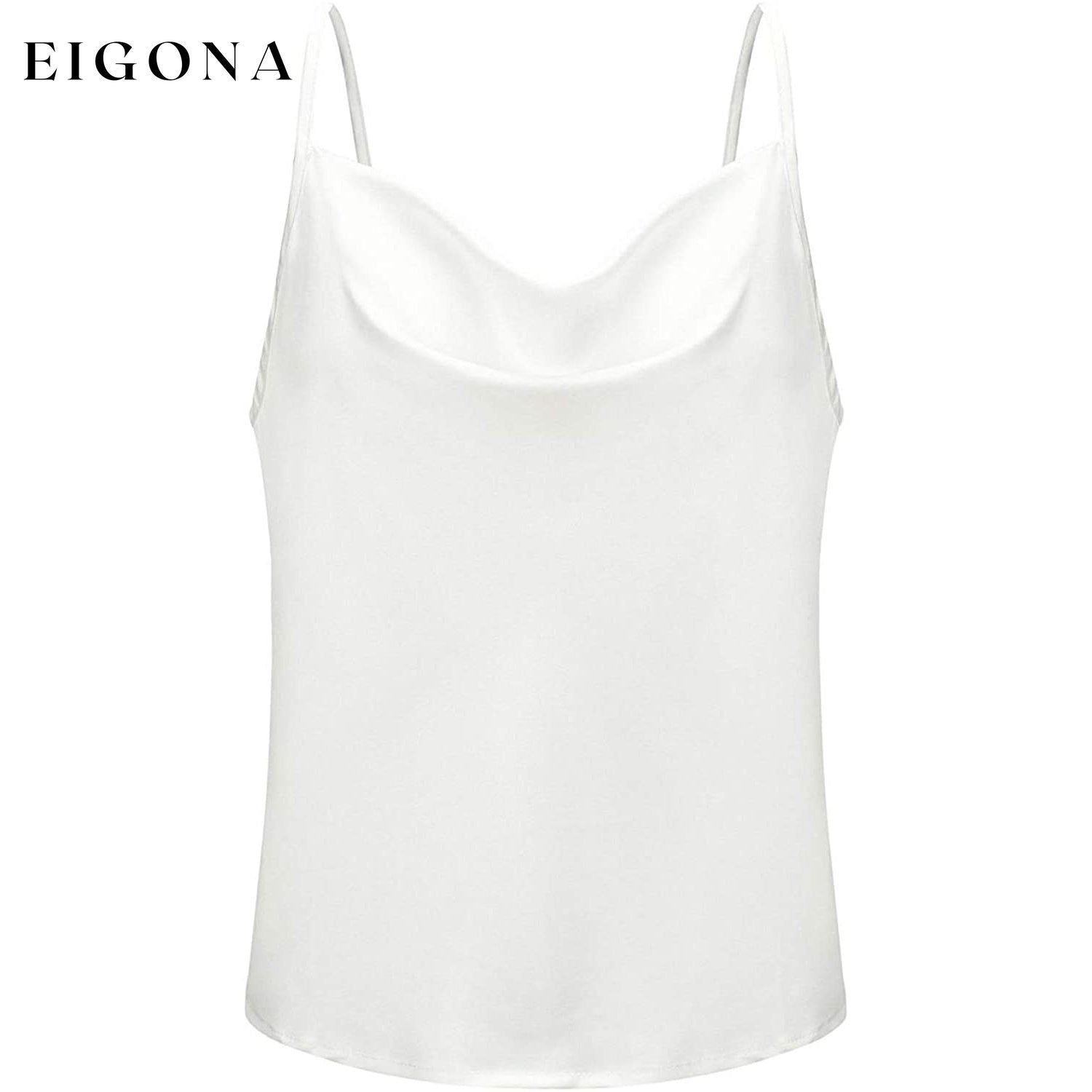 Women's Spaghetti Strap V-Neck Satin Suspender __stock:200 clothes refund_fee:800 tops