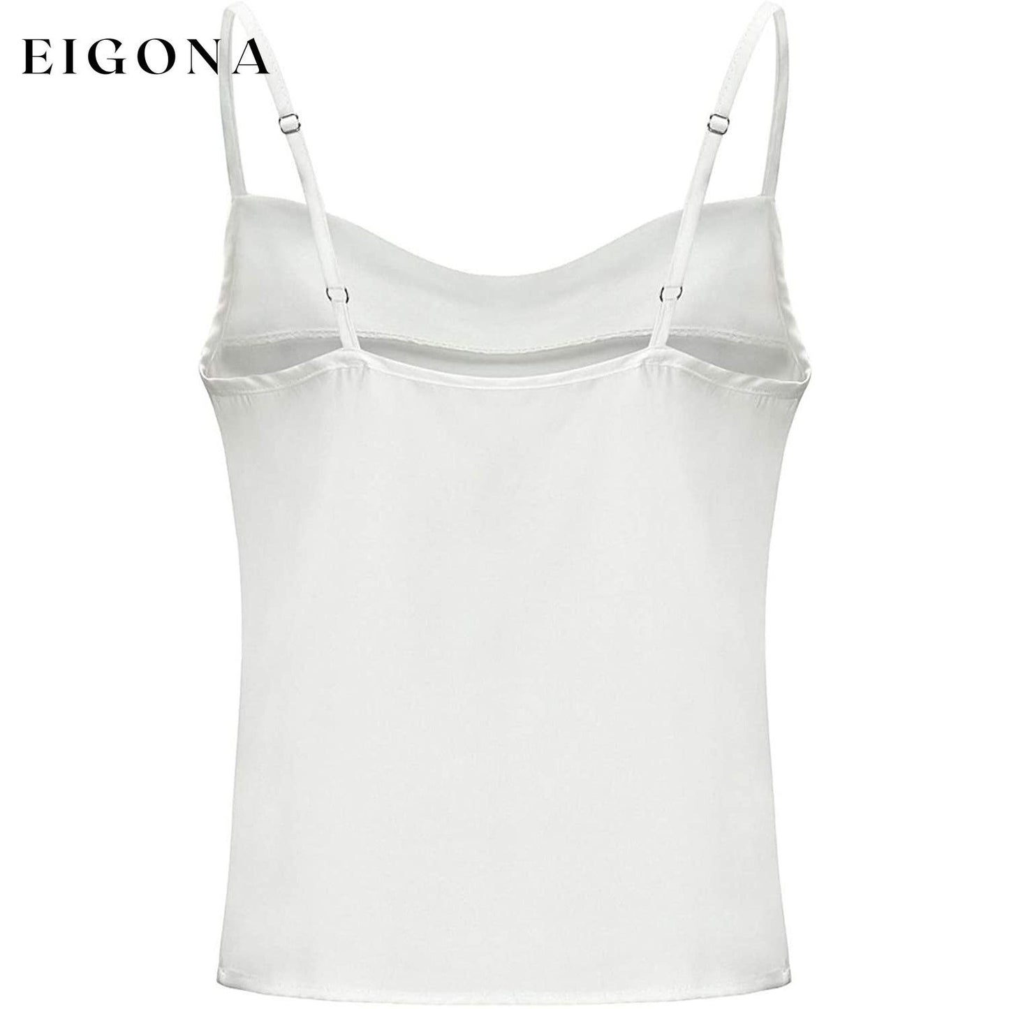 Women's Spaghetti Strap V-Neck Satin Suspender __stock:200 clothes refund_fee:800 tops