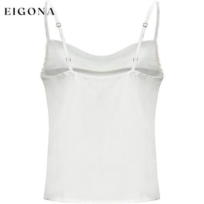 Women's Spaghetti Strap V-Neck Satin Suspender __stock:200 clothes refund_fee:800 tops