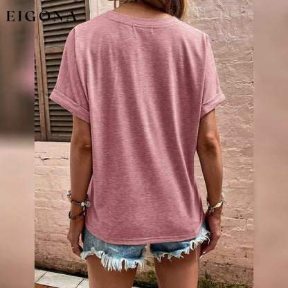 Women's T shirt V Neck __stock:200 clothes refund_fee:1200 tops