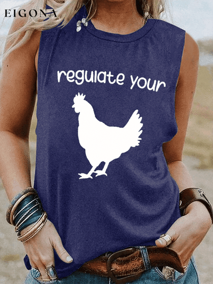 Women's Regulate Your C*ck Print Tank Top roe