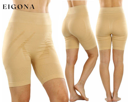 2-Pack: Women's Black Beige Control Shaping Long Shorts __stock:150 lingerie refund_fee:1200