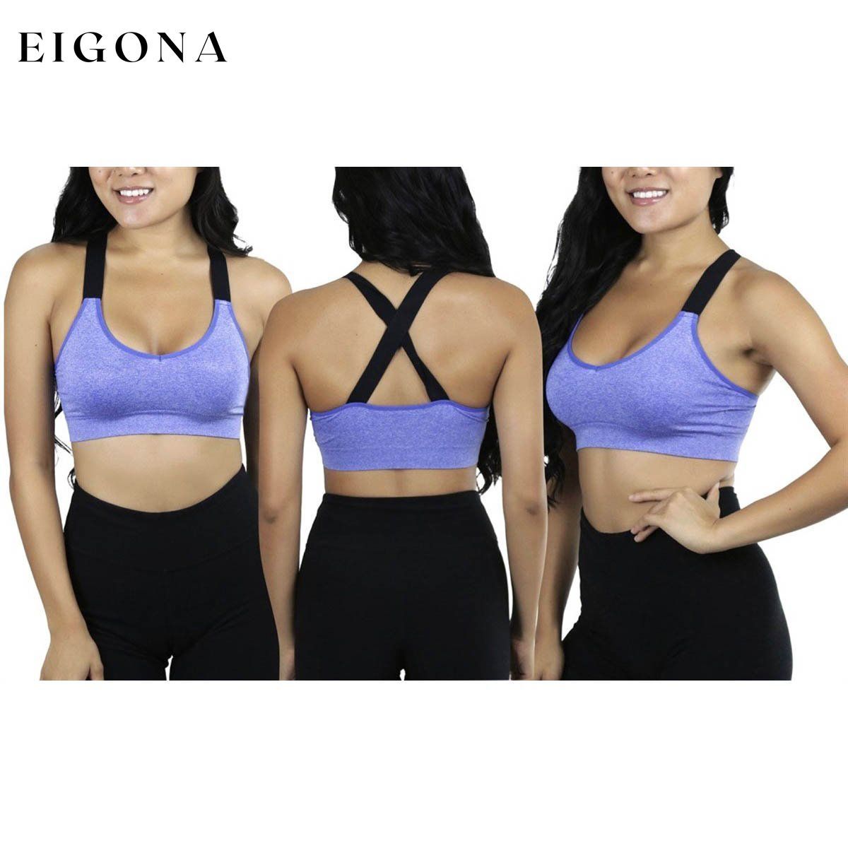 3-Pack: Women's Wide Cross-Strap Sports Bra __stock:150 lingerie Low stock refund_fee:1200