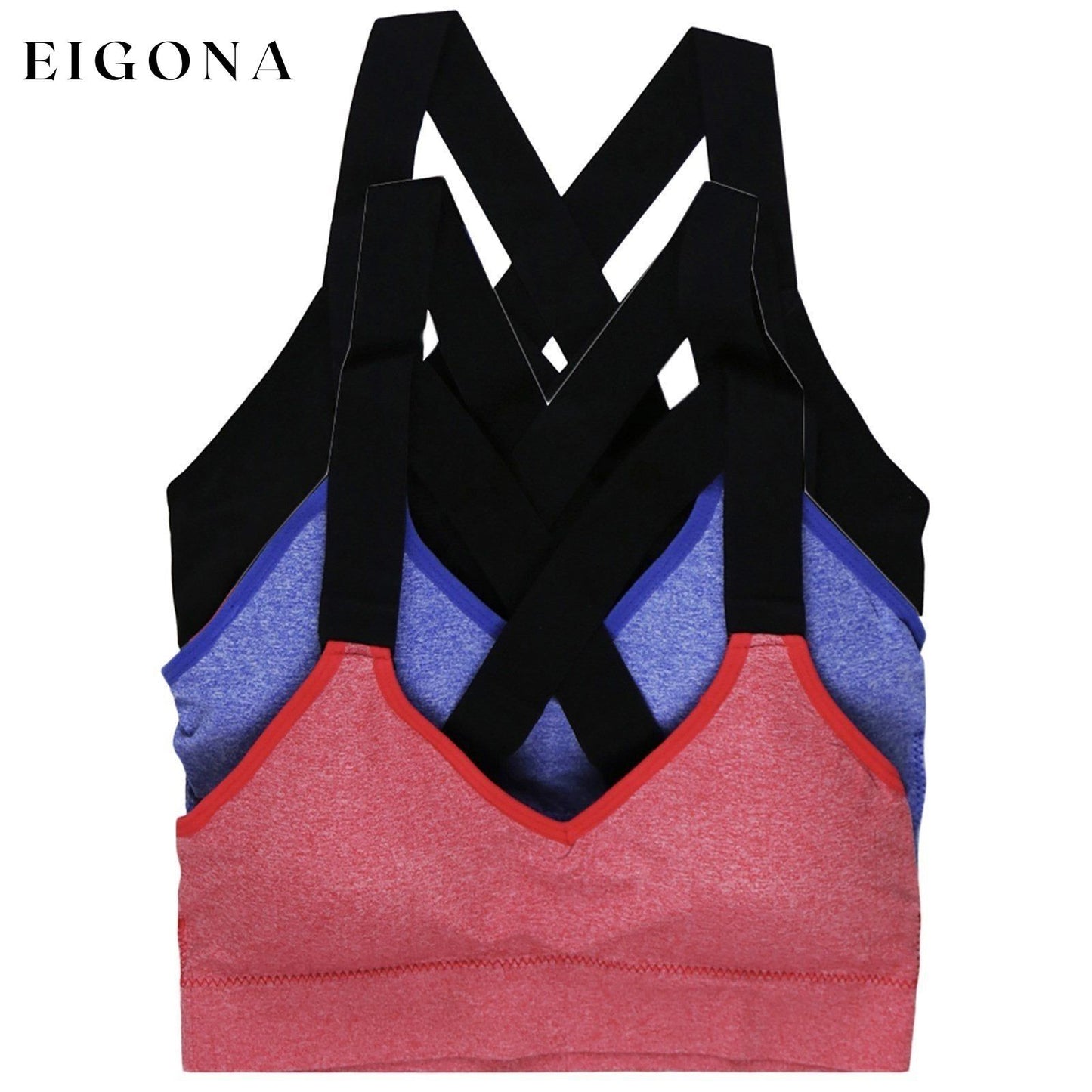 3-Pack: Women's Wide Cross-Strap Sports Bra __stock:150 lingerie Low stock refund_fee:1200