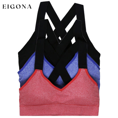 3-Pack: Women's Wide Cross-Strap Sports Bra __stock:150 lingerie Low stock refund_fee:1200