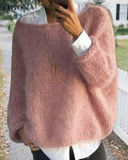 Round neck solid color sweater 2023 f/w 23BF pullovers