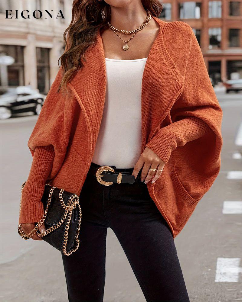 Bat sleeve knitted sweater cardigan Orange 2023 f/w 23BF cardigans discount