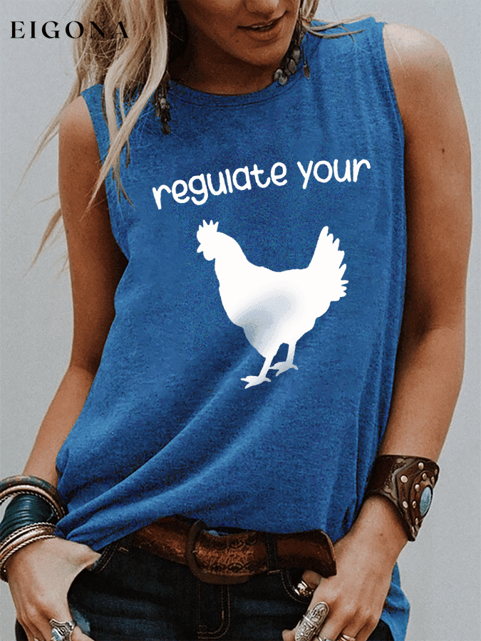 Women's Regulate Your C*ck Print Tank Top roe