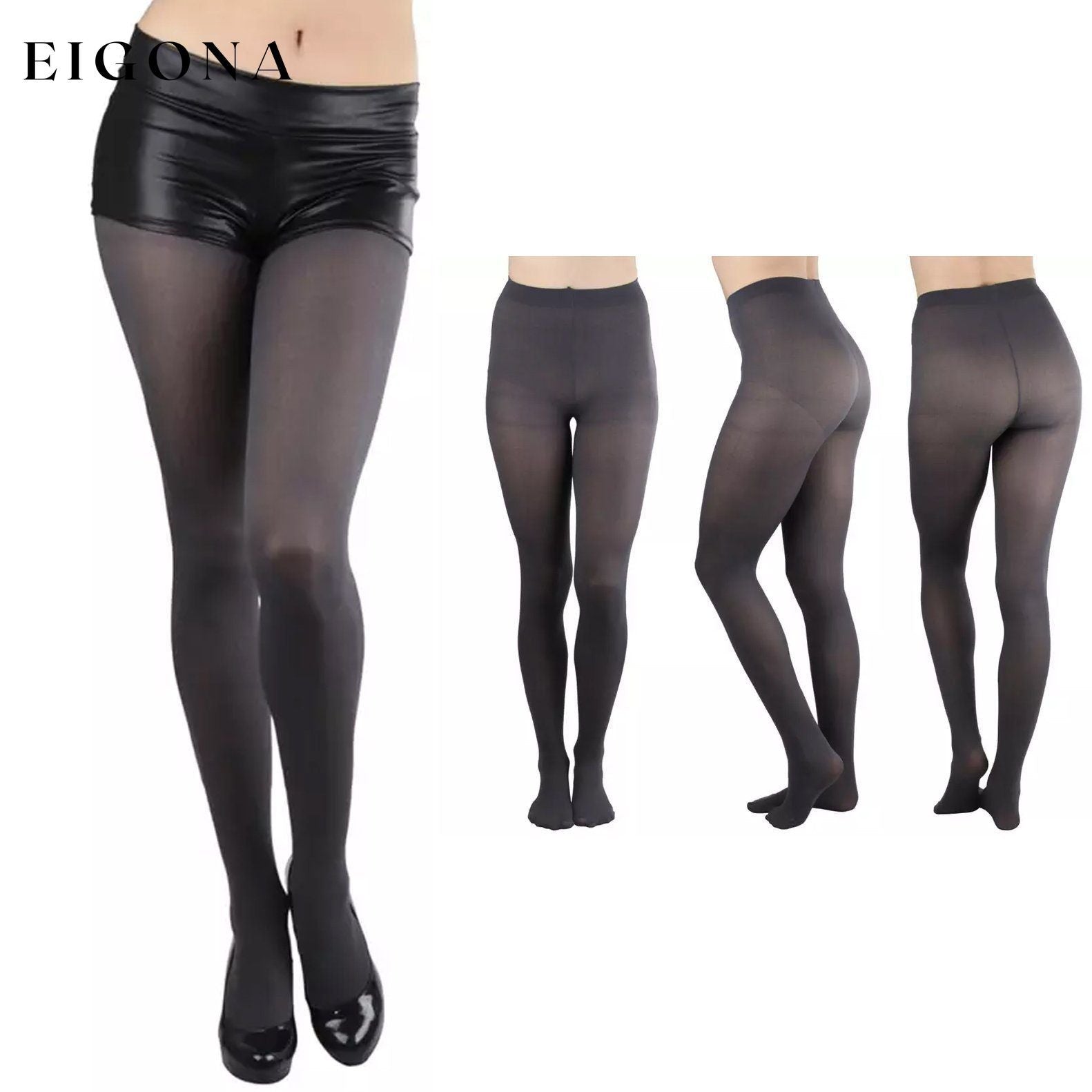 6-Pack: Women's Basic or Vibrant Semi Opaque Pantyhose Gray __stock:550 lingerie refund_fee:1200