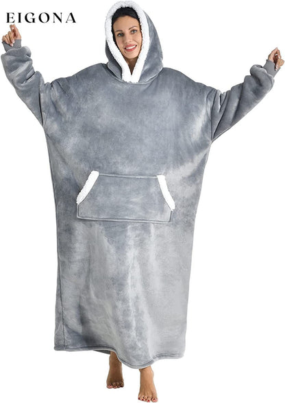 EIGONA Oversized Blanket Hoodie Long Grey appreal lounge